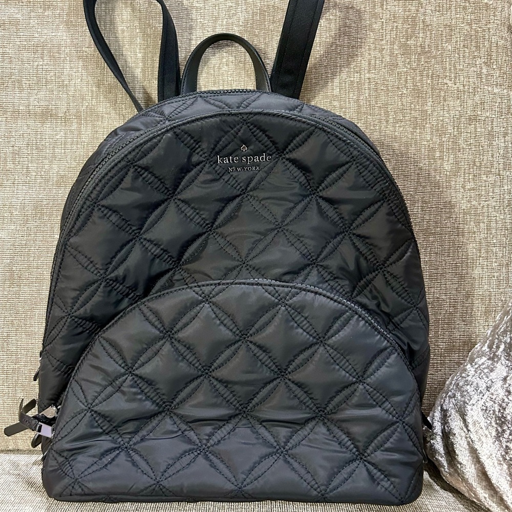 kate spade Black Quilted Nylon Backpack